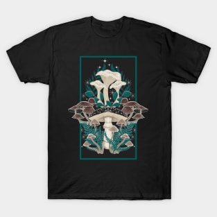 Moody Moonlit Mushrooms T-Shirt